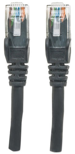 Intellinet Network Patch Cable, Cat6, 1.5m, Black, CCA, U/UTP, PVC, RJ45, Gold Plated Contacts, Snagless, Booted, Lifetime Warranty