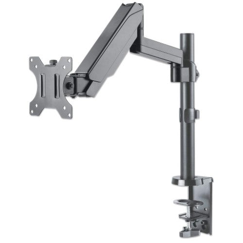 Manhattan Desk Mount for TV & Monitors (Full Motion Gas Spring), For screens 13" to 27", Clamp or Grommet Assembly, VESA compatibility: 75x75mm and 100x100mm - check the dimensions of the four mounting holes on back of screen to ensure it fits, Max 8kg, B