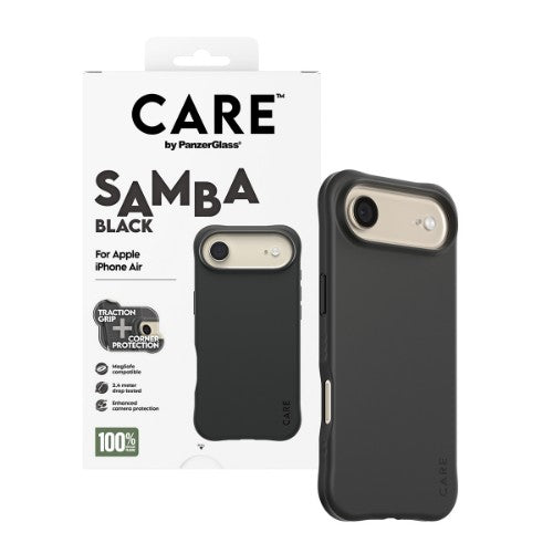PanzerGlass CARE™ by ® Samba Case Black w. MagSafe iPhone Air