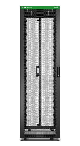 APC Easy Rack, 42U, Black, With Roof, Castors, Feet, 4 Brackets, and Side Panels, No Bottom, 1991H x 600W x 1000D mm