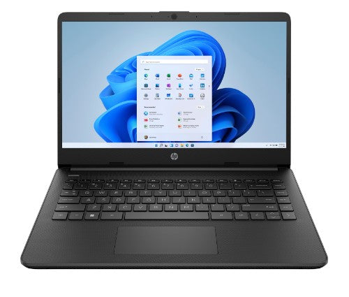 HP 14s-dq0034na Intel® Celeron® N4120 Laptop 35.6 cm (14") HD 4 GB DDR4-SDRAM 128 GB SSD Wi-Fi 5 (802.11ac) Windows 11 Home in S mode Black