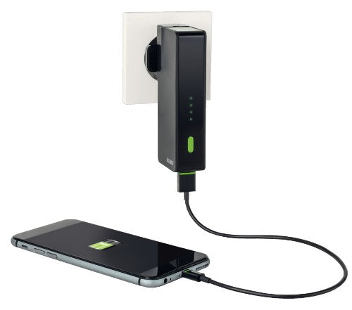 Leitz Complete USB Travel Wall Charger and Power Bank 3000