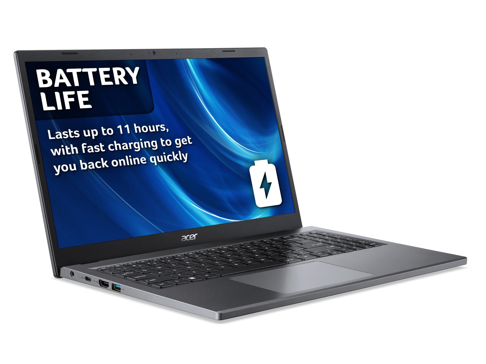 Acer Extensa 15 EX215-23 Laptop 39.6 cm (15.6") Full HD AMD Ryzen™ 5 7520U 8 GB LPDDR5-SDRAM 256 GB SSD Wi-Fi 5 (802.11ac) Windows 11 Pro Grey