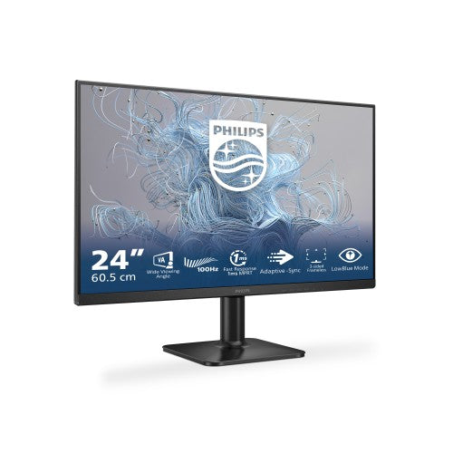 Philips 1000 series 24E2N1100LB/00 computer monitor 60.5 cm (23.8") 1920 x 1080 pixels Full HD LCD Black