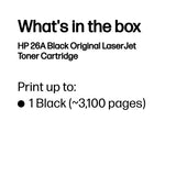 HP CF226A/26A Toner cartridge, 3.1K pages ISO/IEC 19752 for HP LaserJet M 402/e