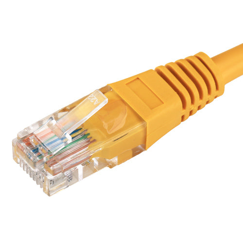 Cablenet 0.3m Cat5e RJ45 Yellow U/UTP PVC 24AWG Flush Moulded Booted Patch Lead  - Computer Cables - Cablenet