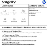 HP EliteBook X Flip G1i Next Gen AI Wolf Pro Security Edition Copilot+ PC Intel Core Ultra 7 256V Hybrid (2-in-1) 35.6 cm (14") Touchscreen WUXGA 16 GB LPDDR5x-SDRAM 1 TB SSD Wi-Fi 7 (802.11be) Windows 11 Pro Blue