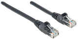 Intellinet Network Patch Cable, Cat6, 1.5m, Black, CCA, U/UTP, PVC, RJ45, Gold Plated Contacts, Snagless, Booted, Lifetime Warranty
