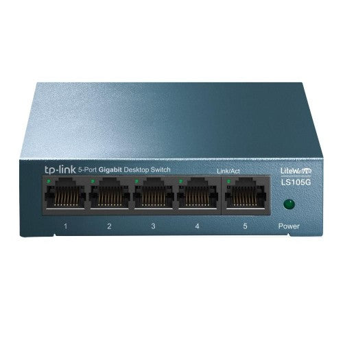 TP-LINK LiteWave LS105G 5-Port 10/100/1000Mbps Metal Gigabit Desktop Network Switch