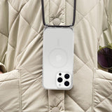 OtterBox React Series Necklace MagSafe for iPhone 15 Pro Max with Strap, Clear