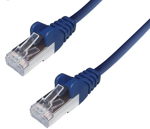 connektgear 5m RJ45 CAT6A SSTP Stranded Flush Moulded LS0H Network Cable - 26AWG - Blue
