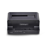 StarTech.com M.2 NVMe to 2.5/3.5" SATA Drive Duplicator, Dual Bay Standalone SSD Cloner/Drive Dock, Bidirectional NVMe to SATA / SATA to NVMe, Up to 27GBpm, TAA