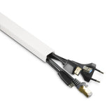 Hama Cable Duct Kit, 4 Pcs, Self-adhesive, 1 m, Incl. Connecting Pieces, white