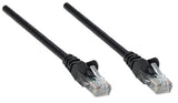 Intellinet Network Patch Cable, Cat5e, 1.5m, Black, CCA, U/UTP, PVC, RJ45, Gold Plated Contacts, Snagless, Booted, Lifetime Warranty