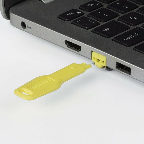 Lindy RJ45 Port Locks Yellow, 10x + 1 Key