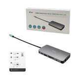 i-tec Metal USB-C Nano Dock HDMI/VGA with LAN + Charger 100W