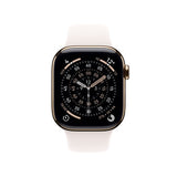 Apple Watch Series 11 GPS + Cellular 46mm Gold Titanium Case with Light Blush Sport Band - S/M