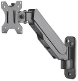 Manhattan Wall Mount for TV & Monitors (Spring Arm 2 pivots), For screens 17" to 32", VESA compatibility: 75x75mm and 100x100mm - check the dimensions of the four mounting holes on back of screen to ensure it fits, Max 8kg, Black, Bracket, Lifetime Warran