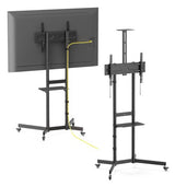 Manhattan Trolley Mount Stand for TV & Monitors, For screens 37" to 70", VESA compatibility: all between 200x200 to 600x400mm - check the dimensions of the four mounting holes on back of screen to ensure it fits, Max 70kg, Black, LFD, Bracket, Lifetime Wa