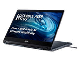 Acer TravelMate NX.VP5EK.00K laptop Intel® Core™ i5 i5-1135G7 Hybrid (2-in-1) 35.6 cm (14") Touchscreen Full HD 8 GB DDR4-SDRAM 256 GB SSD Wi-Fi 6 (802.11ax) Windows 10 Pro Education UK English Black