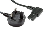 Cables Direct Type G/C7 1.8m Black Power plug type G C7 coupler