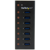 StarTech.com 7-Port USB 3.0 Hub - Desktop or Wall-Mountable Metal Enclosure~7-Port USB 3.0 Hub (5Gbps) - Desktop or Wall-Mountable Metal Enclosure