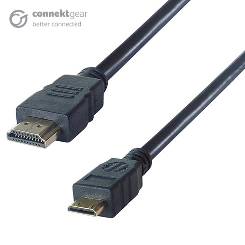 connektgear 2m HDMI to HDMI Mini Connector Cable - Male to Male Gold Connectors  - Computer Cables - connektgear