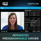 Adesso CyberTrack H4 webcam 2.1 MP 1920 x 1080 pixels USB 2.0 Black, Silver