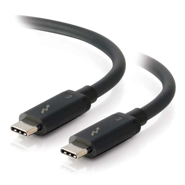 C2G 2m Thunderbolt 3 Cable (20Gbps) – Thunderbolt Cable – 4K support – Black  - Computer Cables - C2G