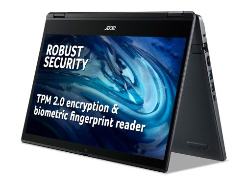 Acer TravelMate NX.VP5EK.00K laptop Intel® Core™ i5 i5-1135G7 Hybrid (2-in-1) 35.6 cm (14") Touchscreen Full HD 8 GB DDR4-SDRAM 256 GB SSD Wi-Fi 6 (802.11ax) Windows 10 Pro Education UK English Black