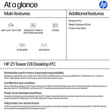 HP Z1 Tower G1i Intel Core Ultra 7 265 32 GB DDR5-SDRAM 1 TB SSD NVIDIA RTX A400 Windows 11 Pro Workstation AI Workstation, AI PC Black