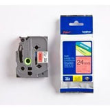 Brother TZE-451 DirectLabel black on red Laminat 24mm x 8m for Brother P-Touch TZ 3.5-24mm/HSE/36mm/6-24mm/6-36mm