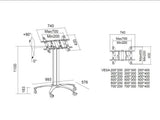Multibrackets M Public Display Stand 110 HD Tilt & Table Silver