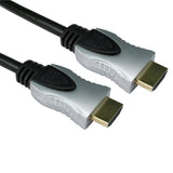 Cables Direct HDMI - HDMI M/M 1m HDMI cable HDMI Type A (Standard) Black, Silver