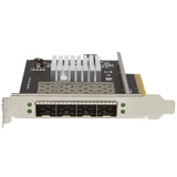 StarTech.com Quad Port 10G SFP+ Network Card - Intel XL710 Open SFP+ Converged Adapter - PCIe 10 Gigabit Ethernet Server NIC - 10GbE Fiber Optic LAN Card - Dell PowerEdge HPE ProLiant