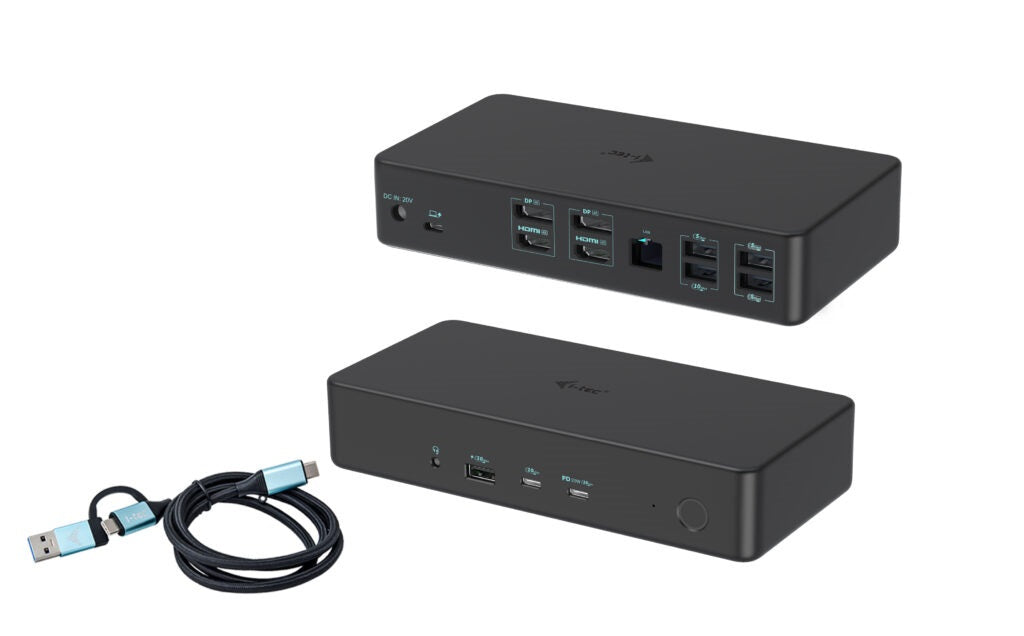USB 3.0 / USB-C / Thunderbolt 3 Professional Dual 4K Display Docking Station Generation 2 + Power Delivery 100W