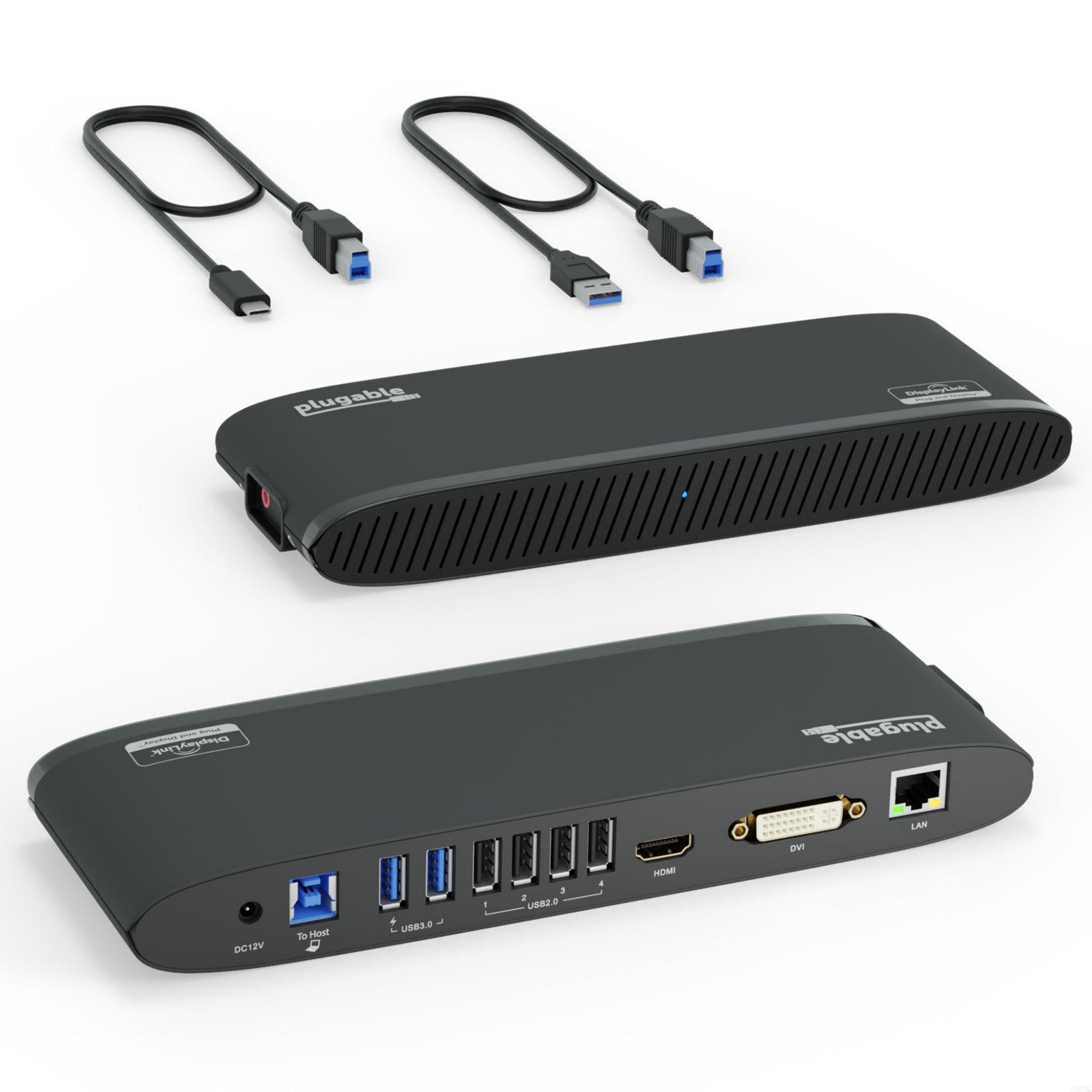 USB 3.0 Dual Monitor Horizontal Docking Station