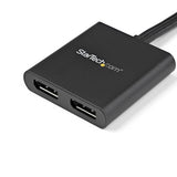 StarTech.com 2-Port Multi Monitor Adapter - Mini DisplayPort to 2x DisplayPort MST Hub - Dual 4K 30Hz - Video Splitter for Extended Desktop Mode on Windows PCs Only - mDP 1.2 to 2x DP