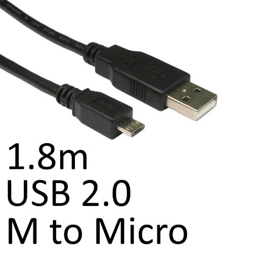 Cables Direct 99CDL2-1602 USB cable USB 2.0 2 m USB A Micro-USB B Black