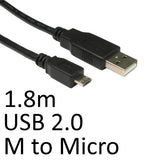 Cables Direct 99CDL2-1602 USB cable USB 2.0 2 m USB A Micro-USB B Black