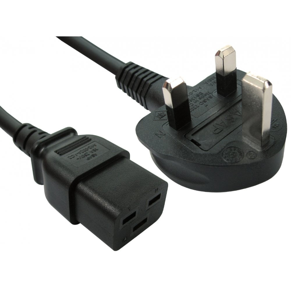 Cables Direct RB-293WH power cable Black 2 m Power plug type G C19 coupler  - Computer Cables - Cables Direct