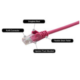 connektgear 2m RJ45 CAT6 UTP Stranded Flush Moulded LS0H Network Cable - 24AWG - Pink