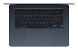 Apple MacBook Air Apple M M4 Laptop 38.9 cm (15.3") 16 GB 256 GB SSD Wi-Fi 6E (802.11ax) macOS Sequoia UK English Navy