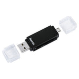 Hama Basic USB 2.0 OTG Cardreader, SD/microSD, black