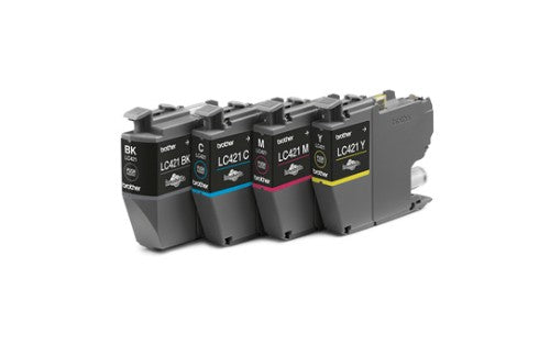 Brother LC-421VAL Ink cartridge multi pack Bk,C,M,Y, 4x200 pages Pack=4 for Brother DCP-J 1050