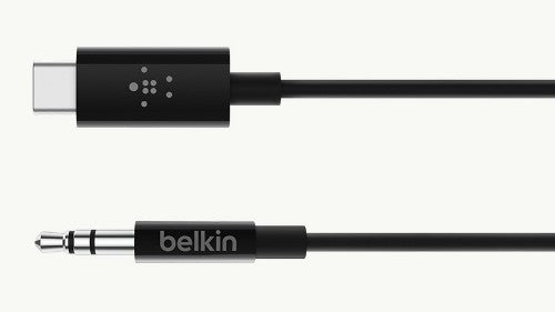 Belkin F7U079BT06-BLK audio cable 1.8 m 3.5mm USB Type-C Black