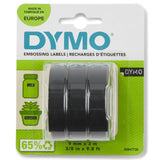 Dymo S0847730 Embossing tape 3D black 9mmx3m Pack=3 for Dymo 3D 9mm