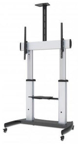 Manhattan Trolley Mount Stand for TV & Monitors, For screens: 60" to 100",VESA compatibility:all between 200x200 to 800x600mm -check the dimensions of the four mounting holes on back of screen to ensure it fits,Max 100kg,Height adjustable 1200 to 1685mm,L