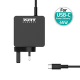 Port Designs 900096B-UK mobile device charger Smartphone, Tablet Black AC Fast charging Indoor