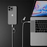 ALOGIC 4-in-1 100W Silicone Flexible Universal Charging Cable 1.5m | USB-C, USB-A and Lightning